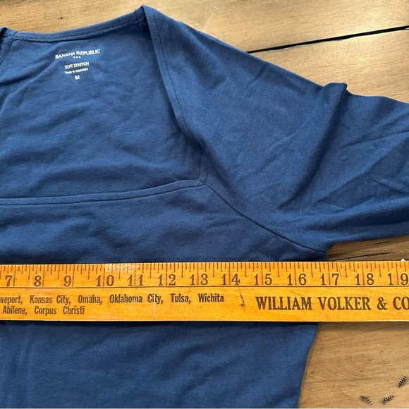 Banana Republic Blue Soft Stretch Square-Neck Bodysuit sizes M L XXL #BR19 - Picture 12 of 13